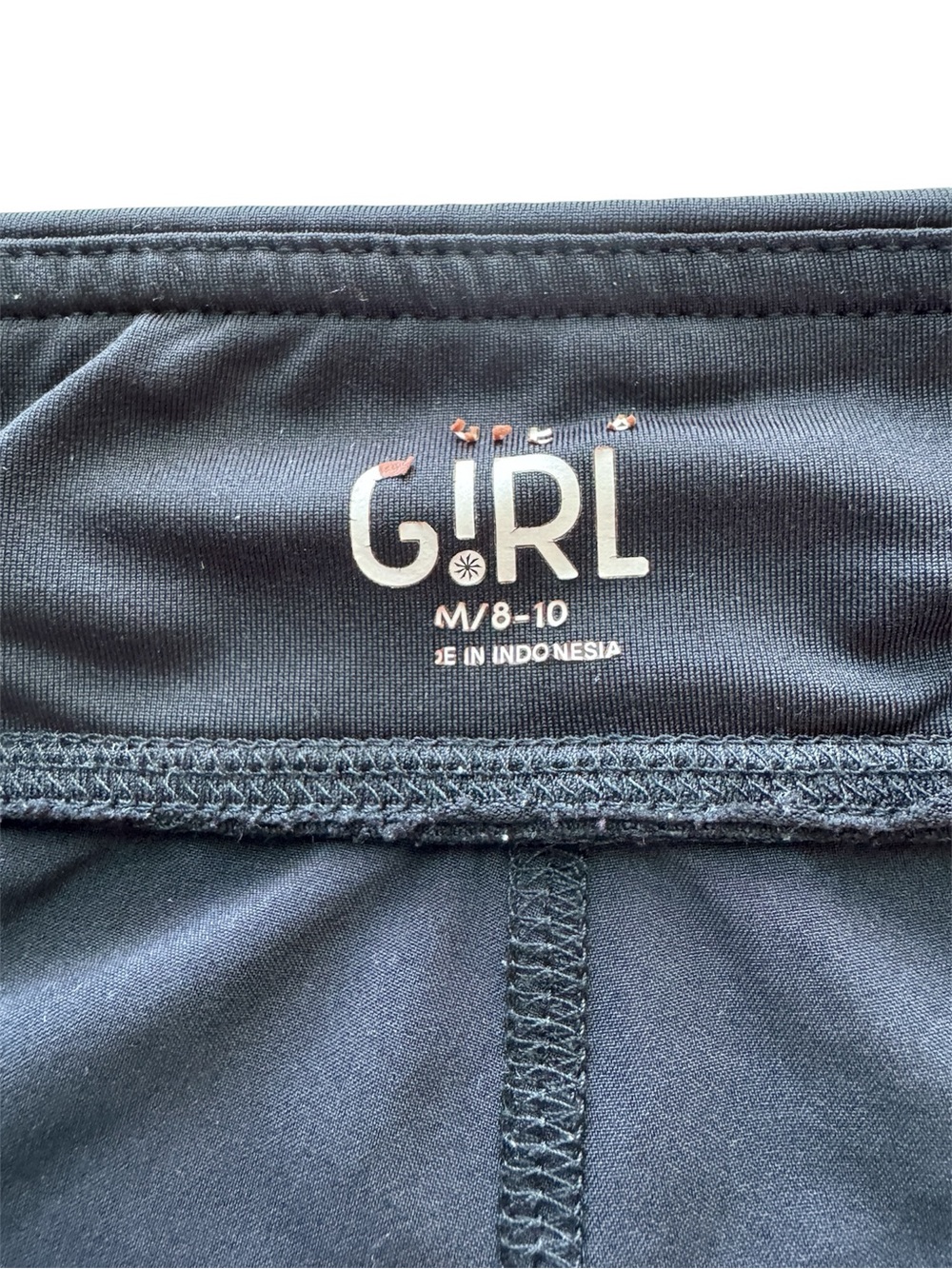Athleta Girl Record Breaker 3" Running Shorts in Black with Aqua Zip Pocket - Picture 13 of 16